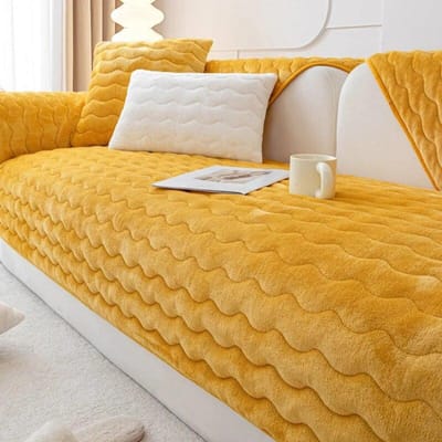 Dikker pluche bankkussen warme antislip bankhoes handdoek effen kleur universele hoekbankbescherming voor woonkamerdecoratie A 70x70cm 1pc