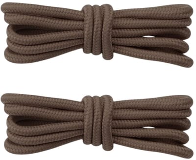Fako Fashion - Schoenveters - Veters - Rond - Gevlochten - 5mm - 100cm - 1 Paar - 2 Stuks - Bruin