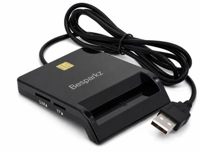 BeSparkz kaartlezer identiteitskaart belgie - SD & eID Kaartlezer USB A & C - ID Kaartlezer Belgie - ID Card Reader