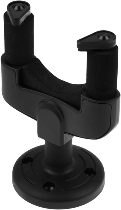 Gitaar Wandbevestiging - Muziekinstrument Ophanging - Instrumenten Organiseren - Krasvrije Ondersteuning - 14 x 9.5 x 2 cm - Zwart