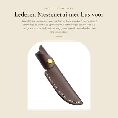 Dailygoods- Messenetui - Lederen Bescherming - 3 Stuks - Duurzaam PU-Leer - Praktische Tas - Verschillende Kleuren - Messenhouder