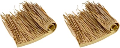 Rieten Dakbedekking - Decoratie Grasmat - Tuin Aankleden - Duurzaam Kunststof Materiaal - 2 Stuks 1x0.5m - Natuurlijk