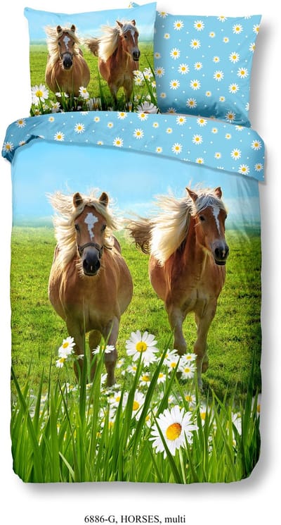 Good Morning Kinderdekbedovertrek "Haflinger paarden" - Multi - (140x200/220 cm) - Katoen