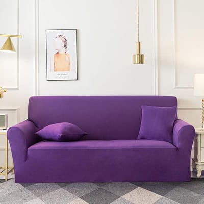 Effen Kleur Bankhoes voor Woonkamer Elastische Stretch Stoelbeschermer Bankhoes 1/2/3/4 Zits Hoek L-Vorm Bank Vereist Aankoop 2 stuks XLarge(235-300cm)1pc