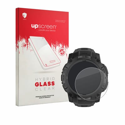 upscreen - Screenprotector voor Garmin Instinct 3 Tactical Edition (50 mm) - Folie Beschermfolie Beschermglas transparant
