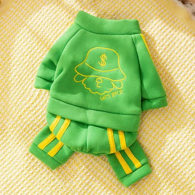Sportieve hondenjumpsuits, modieuze hondenhoodies, warme en zachte puppykleding, schattige kattenjumpsuits met print, huisdierensweatshirts, winterkleding voor honden XS
