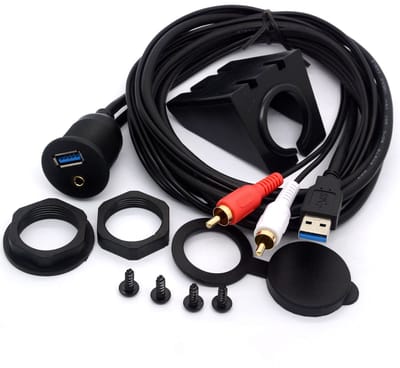 Verlengsnoer Auto - Dashboard Kabel - Audio Video - Flush Mount Design - 2 Meter