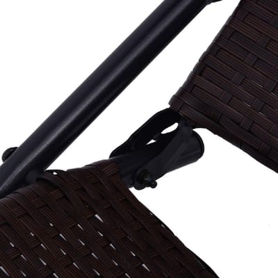 Verstelbare Ligstoel – ABTkantoor Polyrattan Sonnenligstoel met Rugleuning – Opvouwbare Tuinligstoel 147 cm – Weerbestendige Outdoor Relax Stoel voor Tuin, Balkon, Terras & Camping – Bruin