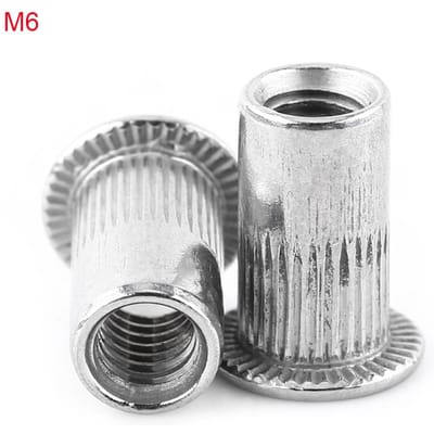 M3M8 Platte Kop Draadklinkmoer Inzetmoer Schroef RVS(M6)