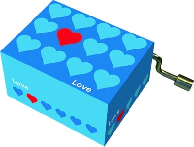 Fridolin Muziekdoosje: '' Happy Birthday'' Blauw
