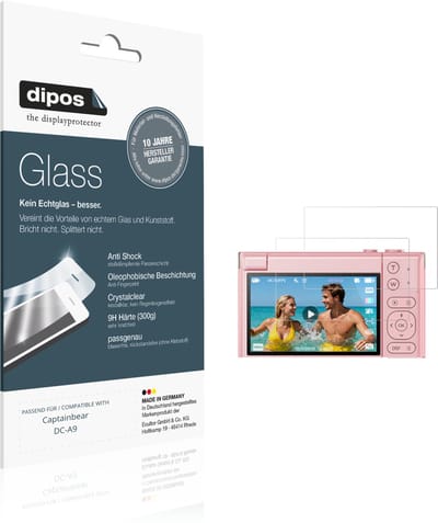 dipos – 2x Pantserfolie geschikt voor Captainbear DC-A9 | 9H Screenprotector