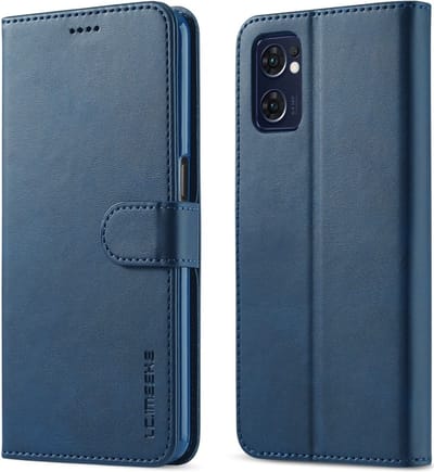 LC.IMEEKE Hoesje - Geschikt voor OPPO Find X5 Lite Hoesje - LC.IMEEKE Luxe Book Case - Blauw