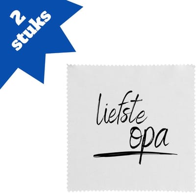 Akyol - liefste opa brillendoekjes - Opa - de liefste opa - verjaardagscadeau - verjaardag - cadeau - cadeautje voor opa - opa artikelen - kado - geschenk - gift - 17,8 bij 17,8 cm - 2 stuks