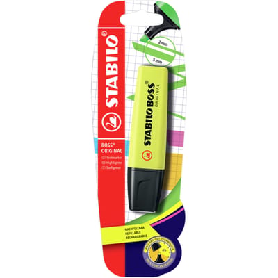 Markeerstift STABILO BOSS Original 70/24 geel blister à 1 stuk