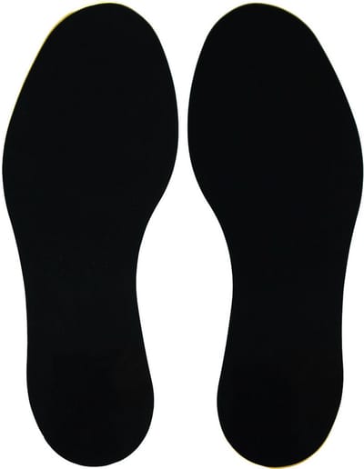 Voetstap Set Links+Rechts - Zwart 100 x 300 mm Vlak