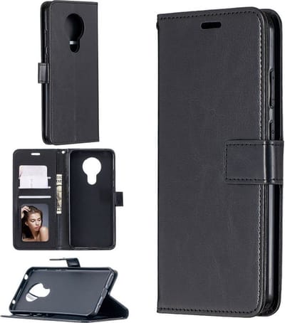 Portemonnee Bookcase Hoesje Geschikt voor: Motorola Moto E5 Plus - Zwart