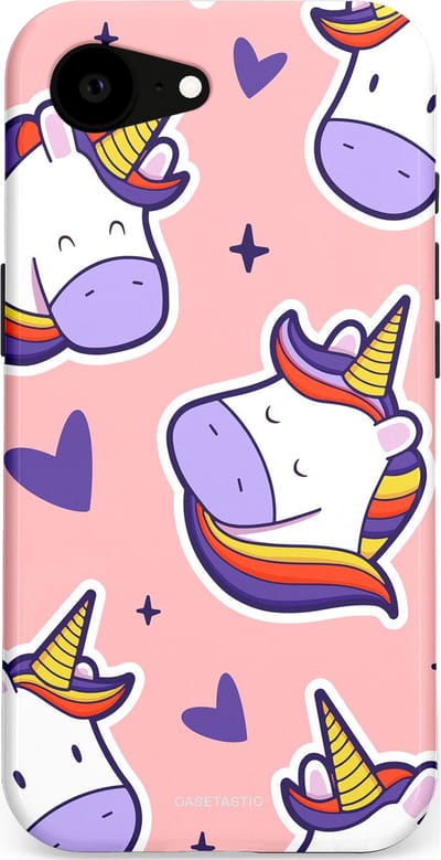 Casetastic Hoesje Geschikt voor Apple iPhone 16e Magsafe - Stijlvolle Beschermende Duo-layer Case - Unicornhart