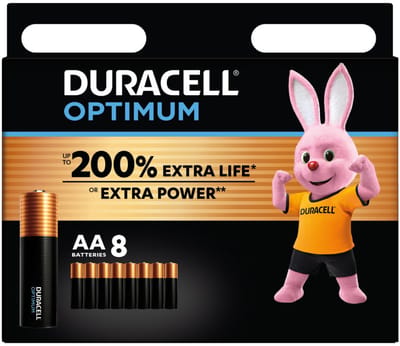 Duracell Alkaline Batterijen Optimum AA - 2 x 8 stuks - Voordeelverpakking