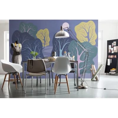 Fotobehang - Purple Nights 350x250cm - Vliesbehang