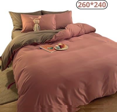 Livano Fleece Dekbedovertrek - Fluffy Dekbedovertrek - Pluche - Dekbed - Deken - Inclusief Kussens - Grijs 260x240cm
