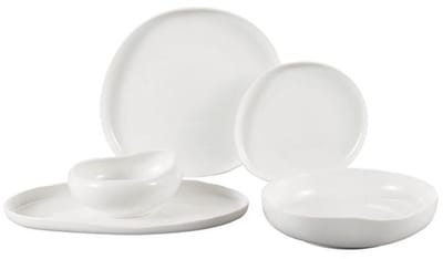 Bricard Barles - Porseleinen Dinner Set - Serviesset - 25-delig - 6-Persoons - Wit