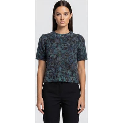 Paul Smith Knitted Ss Top Petrol Green Maat: L | Sweaters Outlet | Dames | Groen