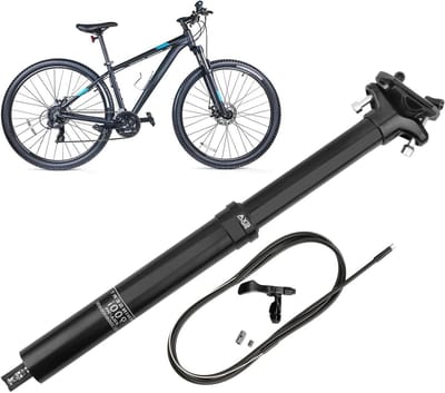 Fiets Zadelpen - Verstelbare Pen - Comfortabel Fietsen - Gereedschapsloos Monteren - 309/316 mm - Zwart