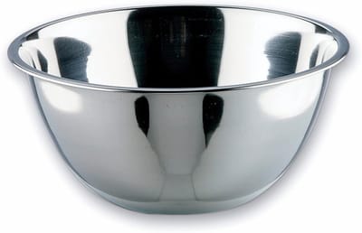 - 14040 Garinox conische kom, eetkom, slakom, voedselcontainer, roestvrij staal, 40 cm, inhoud: 11,5 l