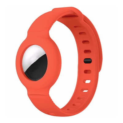 Consumerce® Siliconen Armband Geschikt voor Apple AirTag - Oranje - Kind Polsband – Kids GPS Horloge – Peuter – Tracker – Ouderen – Kinderhorloge – Kinderen – Volgsysteem – Trackers Armbanden