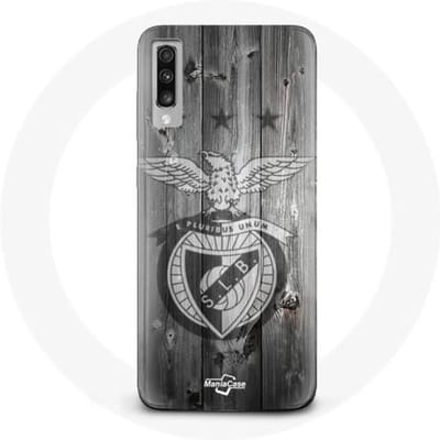 Hoesje - SLB - Samsung Galaxy A70 - Flexibel - Benfica Patroon - Kleur Grijs