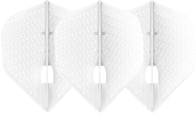 L-Style Champagne L3 Shape Dimple Pearl White - Dart Flights