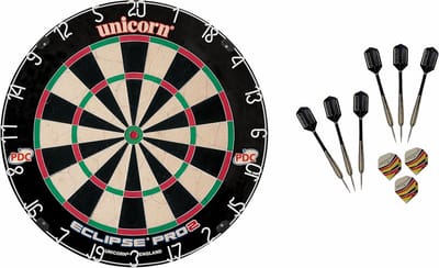 Professioneel Bristle Dartbord met Steeldarts Set Compleet