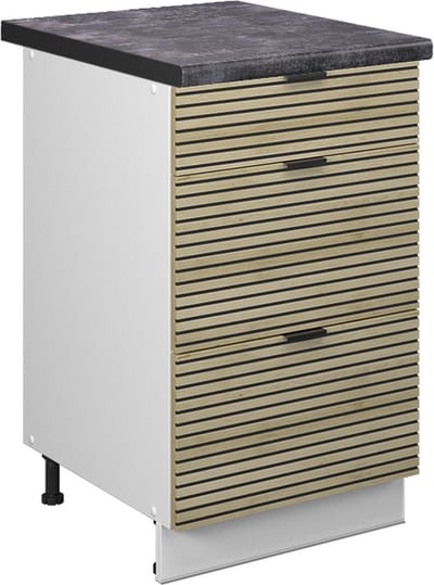 Vicco Fame-Line Keukenonderkast – 50 cm, WB Antraciet Eiken paneel