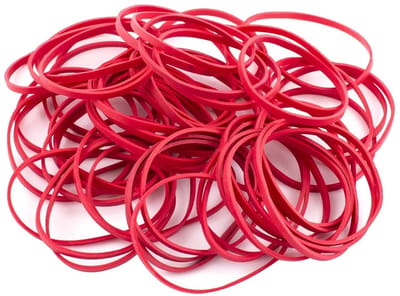 - Rubberen band | zak van 1 kg | rubberen ring | afmetingen: 1,5 x 3 mm 1/2 omtrek 80 mm | perfect voor huishouden en kantoor | herbruikbaar | zeer duurzaam | rood