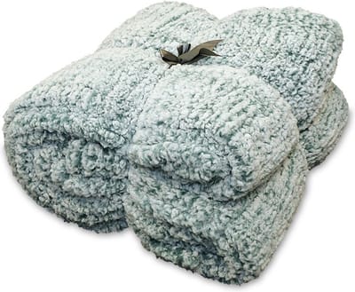 D- Unique Living - Plaid Knut 150x200cm Teal Green