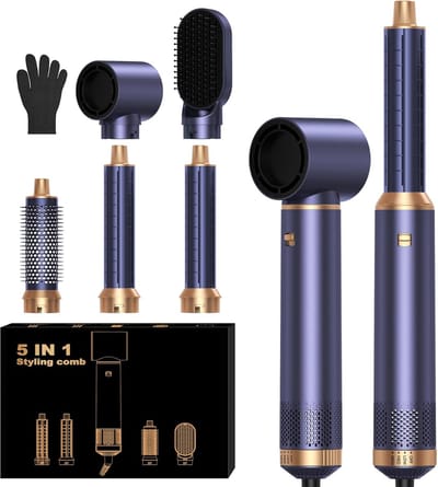 VHV - Airstyler - 5-in-1 haarstyler - Föhnborstel en krultang set voor krullen drogen stylen en gladmaken