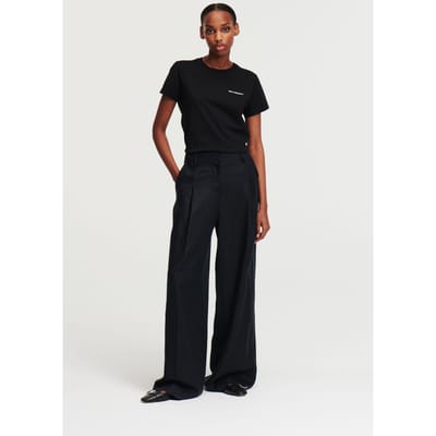 Karl Lagerfeld Wide Leg Day Pants Black Taglia: 38 | Pantaloni da completo Outlet | Donna | Nero
