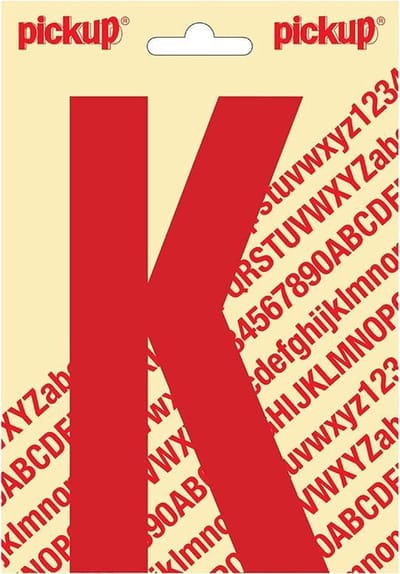Pickup plakletter Nobel 150mm rood K - 31022150K