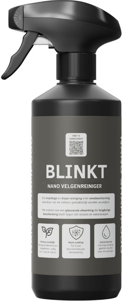 Velgenreiniger met Nano Coating - Velgen Schoonmaken zonder Schrobben - Verwijdert Remstof en Vuil - 500ml - BLINKT