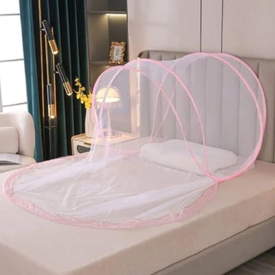 ATTREZZO® Klamboe - Roze - L 90 x B 75x H 75 cm - Muggennet - Muskietennet - Anti muggen