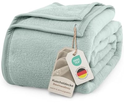 Katoenen Deken 220x240 cm - Oeko-TEX 100 - Knusse Woondeken voor ieder Seizoen - Ademend en Ondersteunend