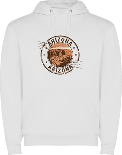 Witte Must have hoodie voor de echter Amerika liefhebber USA Amerikaanse staat Arizona Print Full Color Color merk Roly maat S