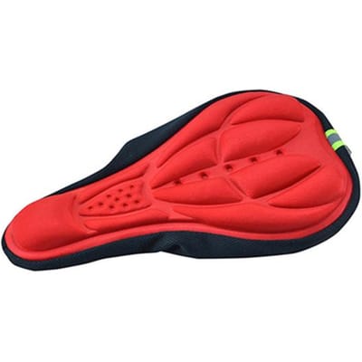 Zacht en comfortabel 3D-pad MTB-fietsstoelhoeskussen Fietsstoelkussen rood