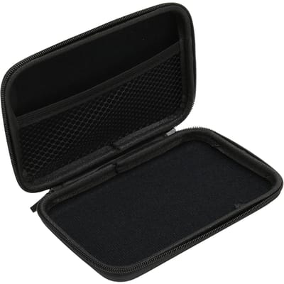 Boîte de Protection de Rangement pour Aides Auditives Tissu Portable Doublure en Silicone Réutilisable Étui de Transport pour Écouteurs L black