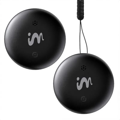 imoshion Mini Tag - Bluetooth Tracker Geschikt voor Android Find My Device - Tracker Hond / Kat - 2 pack - Zwart