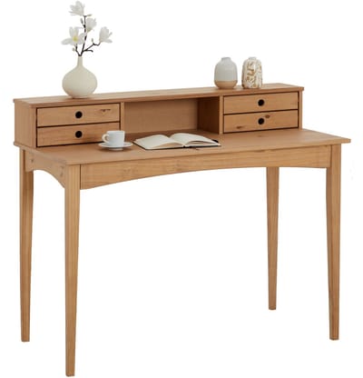 Bureau MILANO met 4 lades van massief hout – eikenkleuren