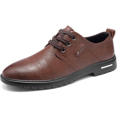 Herenschoenen Leren Schoenen Heren Echt Leer Engelse Stijl Zachte Noodle Ademende Schoenen Zakelijk Formeel Casual Veelzijdig Lente Heren 44 bruin