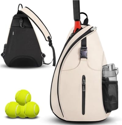 Tennisrugzak voor 2 Rackets, Ideaal voor Tennis, Badminton en Squash, Ruime Sporttas met Verstelbare Schouderbanden en Vakken