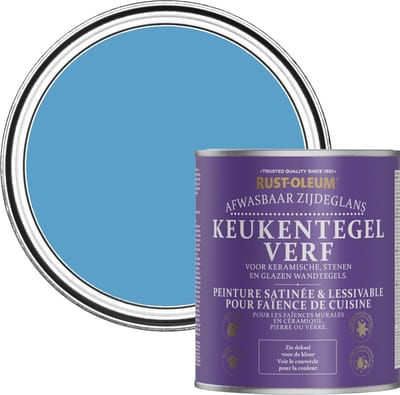 Rust-Oleum Blauw Keukentegelverf Zijdeglans - Ceruleumblauw 750ml