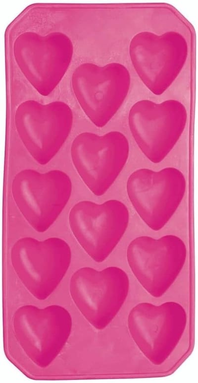 SnelShoppen - IJsblokjesschaal Hartvormen Siliconen Roze 26x12 cm - Perfect voor Feestjes, Tuin, Keuken, Camping & Kinderen